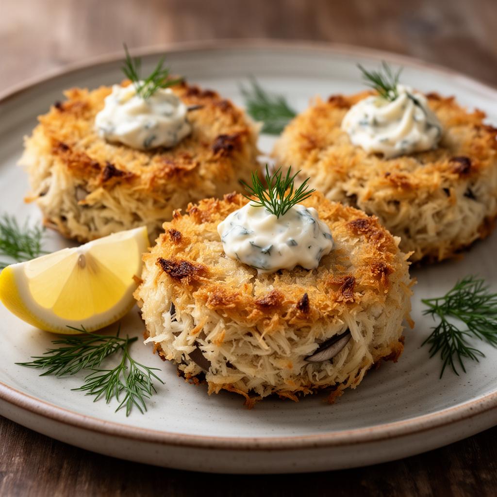Lion's Mane Crab Cakes
