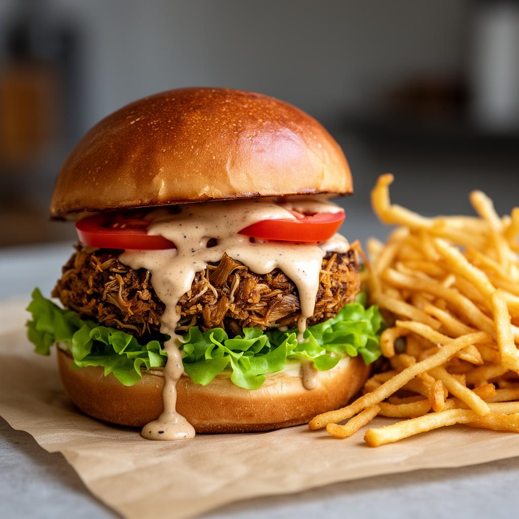 Vegan Oyster Mushroom Burger
