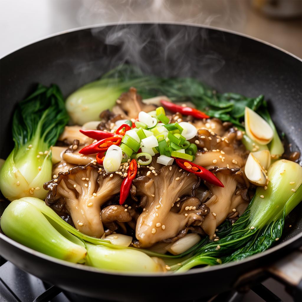 Pink Oyster Stir Fry